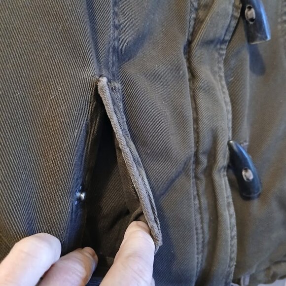 HOLLISTER Bomber Jacket Sherpa Fur Lined XS Brown Winter Coat Very warm & stylis - Picture 5 of 14